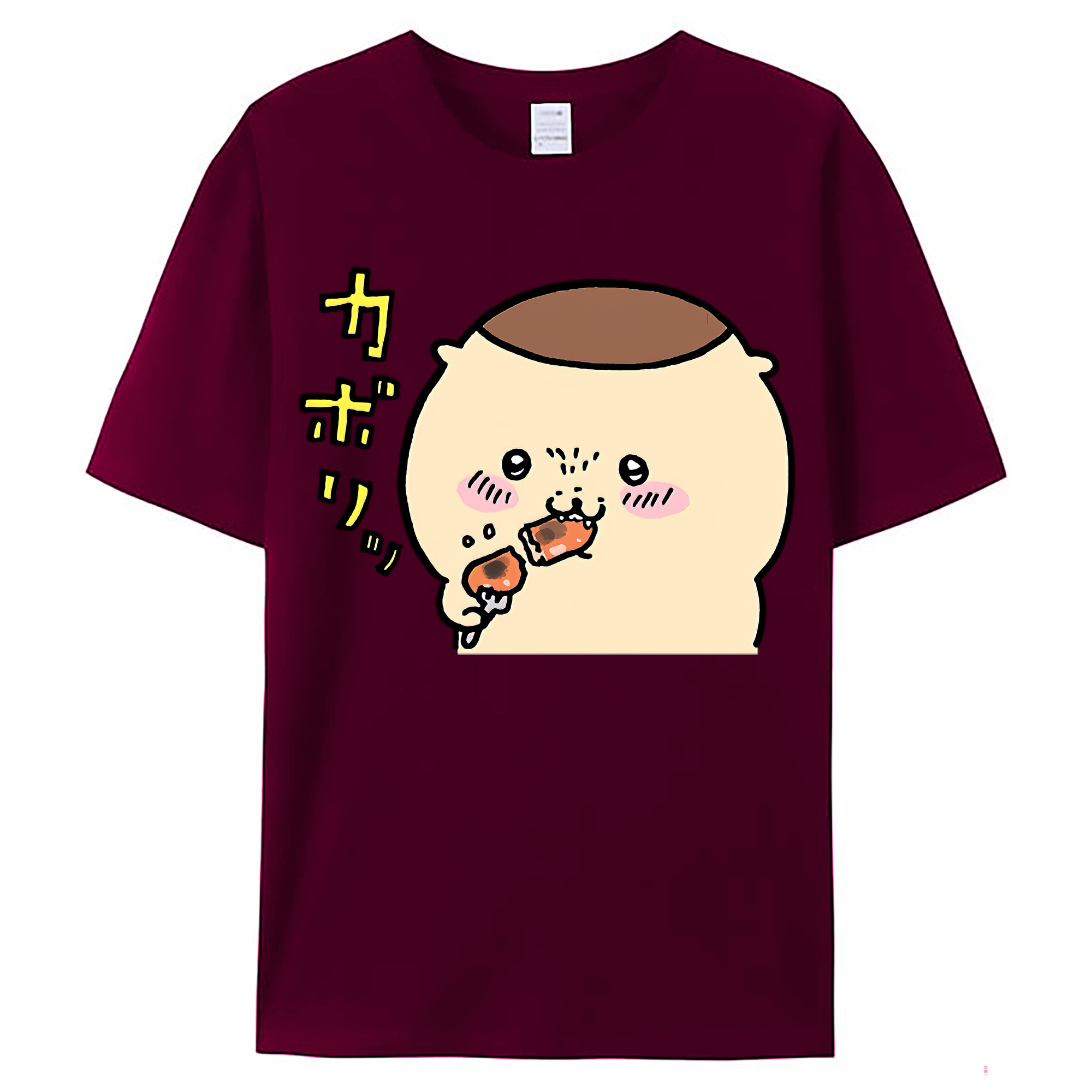 （画像用） ちいかわ くりまんじゅう Chii-kawa kuri manjū レディースカジュアルプリントTシャツ（綿100％）